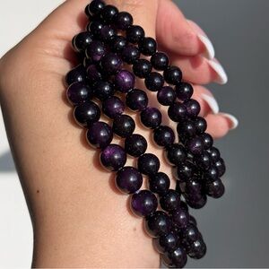 Purpurite 6mm Beaded Bracelet